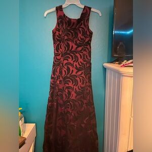 Cute red layered floral dress